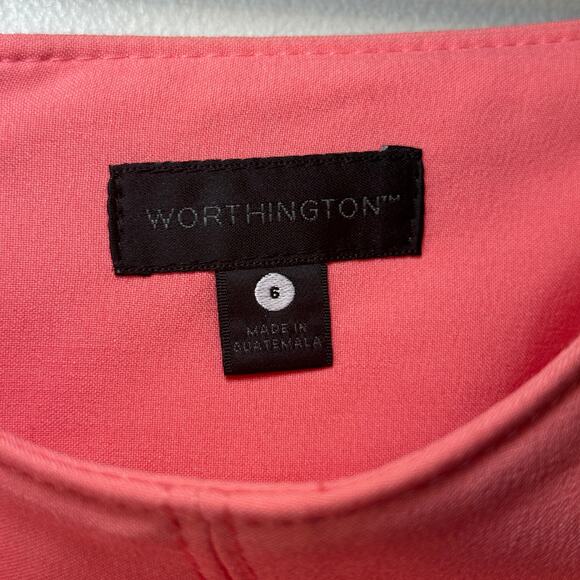 Worthington Women's Business Pencil Skirt Coral Shell Pink Size 6 - Picture 4 of 7
